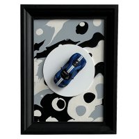 Modellauto Ford GT Ixo 1:43 auf Acrylbild blau / weiss